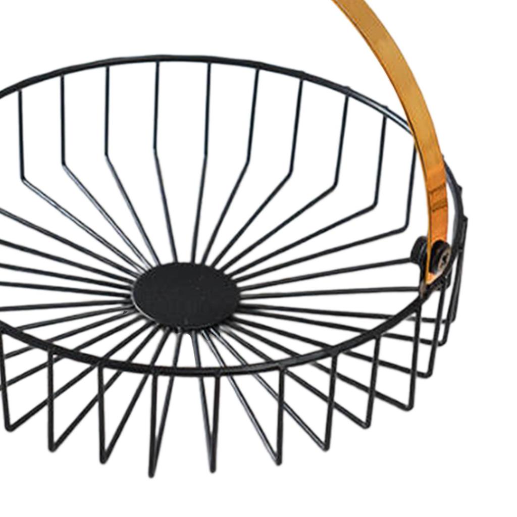 Iron Fruit Basket Portable Multiuse Decorative for Vegetable Cupcake Holdiay