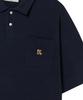 BEYOND CLOSET [Collection Line] Bandana Patch Detail Pique T-Shirt Navy