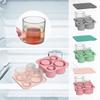 Upgraded Silicone Ice Tray And Mold Large Size Cylindrical Coffee Ice Tray For Refrigerator With Lid And Glass Accessories
