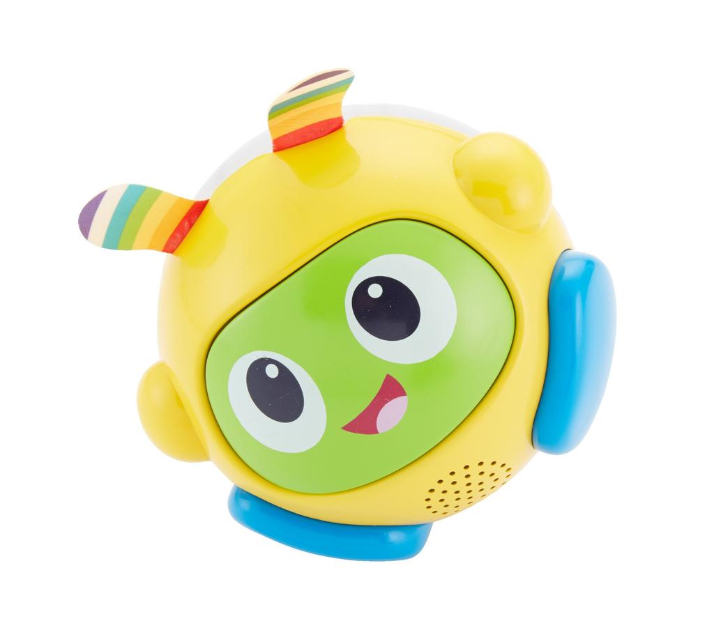Fisher-Price Крутись и танцуй! Двуязычный мяч Bebo [Возраст 9+] [Образовательный, английский и иностранный язык] FNR57