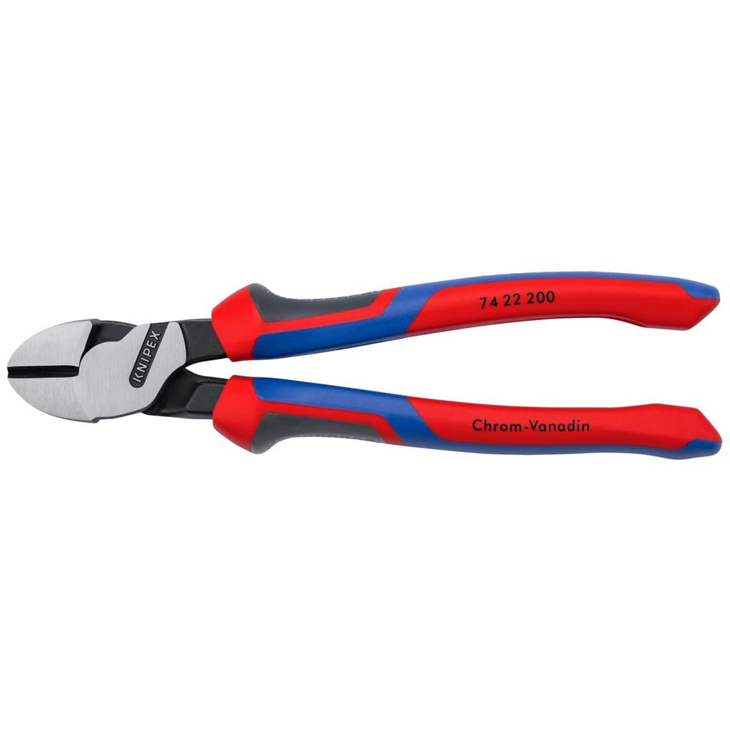 [KNIPEX] High Leverage Diagonal Cutter 12-Degree Angled 200mm 7422200