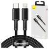 Baseus High Density Braided USB-C To Lightning Cable, 20W, 5A, PD, 2M (Black)