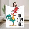 Moanas Hei Hei Rooster Character Flannel Blanket Winter Warm Throw for Kids Couch Bed Aesthetic Sofa Cover Bedspread
