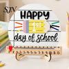 Educational Writing Board for Children First Day of School Chalkboard Sign, Reusable Wooden Milestone Board, Preschool Sign Back to