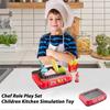 19Pcs/Set Mini Kitchen Playset Toy Simulated Frying Pan Food Utensils Accessories Toddlers Boys