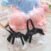 Girls Bras Lolita Black White Lace Lingerie Wireless Underwear Backless Push Up Bras Women Sexy Fashion Brassiere Sweat Bras