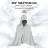 Ice Cool Beach Poncho Cover Up Quick Dry Sunscreen Clothing Oversized Hooded Towel Wrap 4-In-1 For Swimming Beach Pool Travel