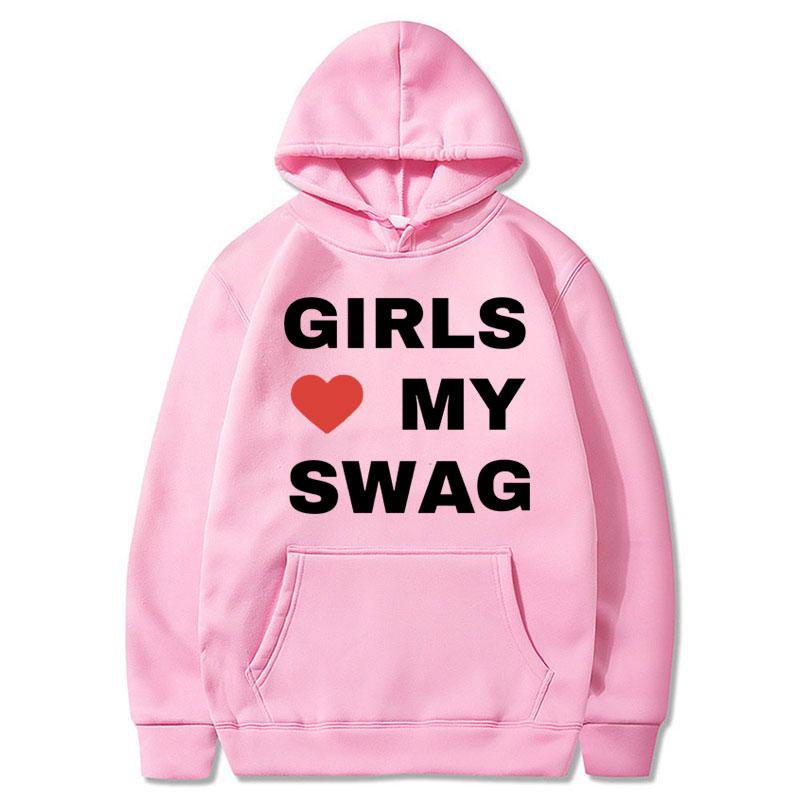 Худи с принтом рэпера Chief Keef 'Girls Love My Swag' Мужская мода Популярные повседневные толстовки Свободные худи Уличная одежда