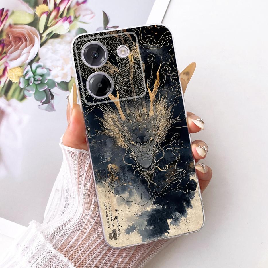 For Xiaomi Poco M7 Pro 5G Case Luxury Butterfly Tree Painted Cover Soft Silicone Phone Csae For Xiaomi Poco M7 Pro M7Pro 5G Bags