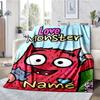 Custom Name Love Monster Theme Printed Blanket - Perfect for Couch, Bed, Travel & Outdoor Use | Machine Washable, Cozy & Durable.