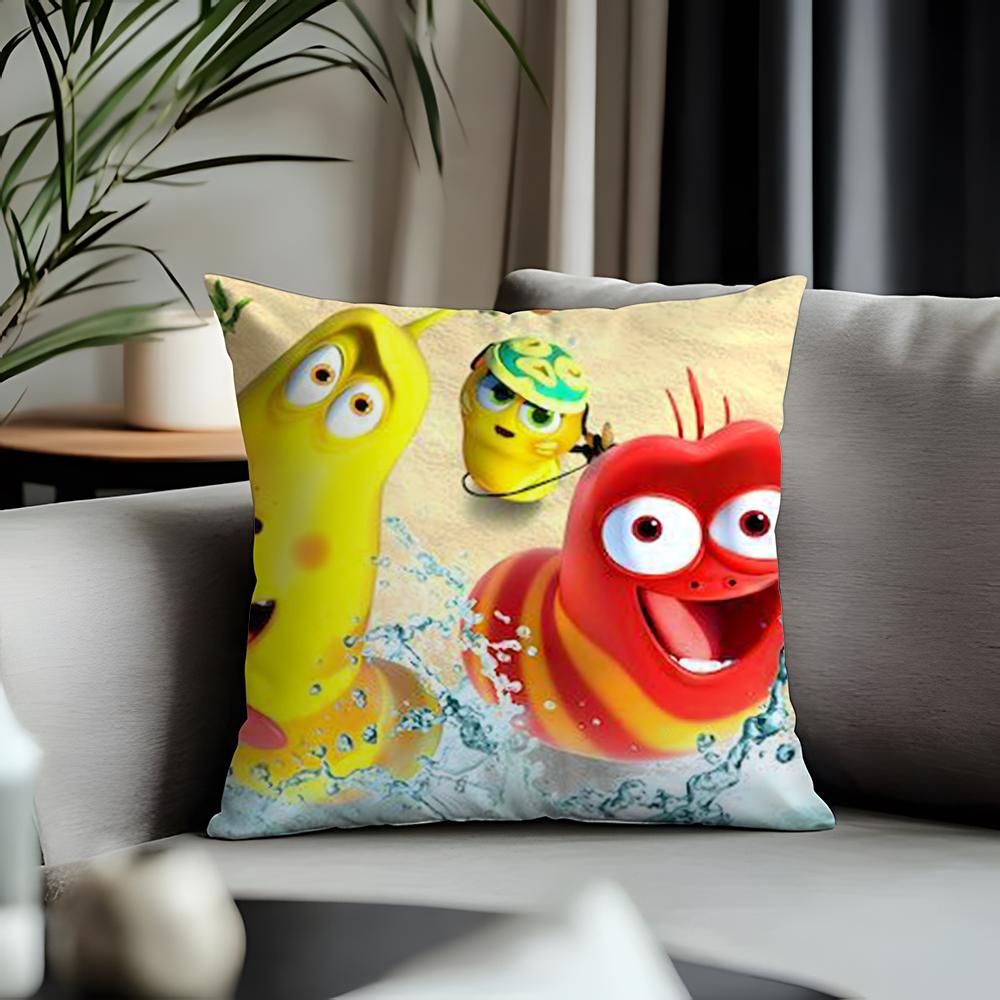 Fashion LLarvaful Cushion Cover Antidustmite Pillowcase Invisible Zipper Silky Short Plush Sofa Cushion Cover