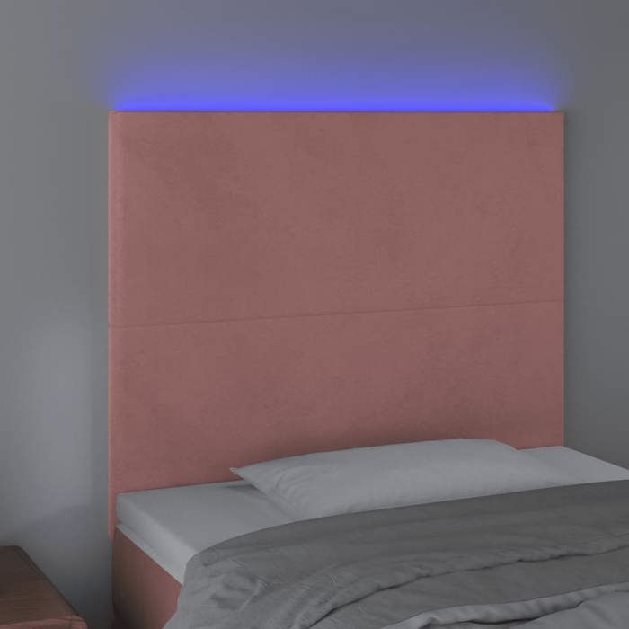 VidaXL LED Headboard Bedroom Furniture Single Bed Accessory Headboard Bed Frame Interior Pink 3122185