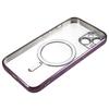 For iPhone 14 Plus Magnetic Case WANLONFENG Full Protection Electroplated TPU Cover with Tempered Glass