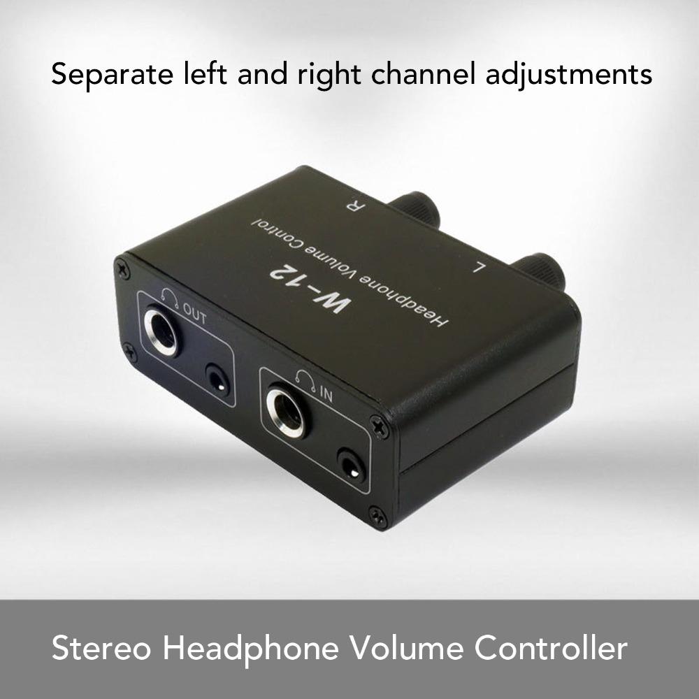 3.5mm 6.35mm Stereo Volume Controller Clear Sound Quality Audio Volume Attenuator  for Home Studio