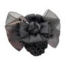 Hair Snoods for Women Hair Clip Barrette With Net Chignon Hair Bun Cover Bow-knot Decor Hair Clip