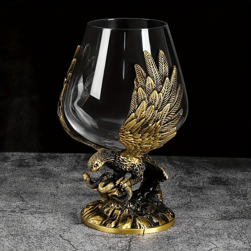 1шт Тисненый Орел Бокал Для Вина Кристалл Бокал Для Шампанского Большой Готический Кубок Для Шотландского Бурбона Виски Коктейль Коньяк Водка Джин Текила Ликер Для Бара P