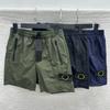 Mens Quick Dry Casual Shorts Drawstring Loose Fit Knee Length Beach Sports Pants