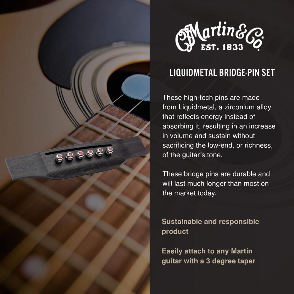 MARTIN 18APP0007 ChromeRed Dot LIQUIDMETAL LUXE BY MARTIN Мостовые штифты