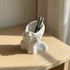 Подставка для ручек, Настольный органайзер-скульптура «Абстрактный мыслитель», 3D-печатная фигурка держащего лицо, Ваза для цветов для кистей для макияжа