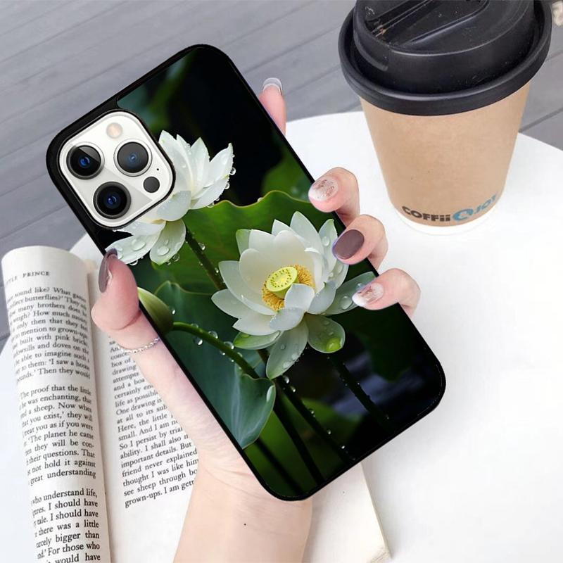 Flower Lotus Mobile Phone Cases Cover For iPhone 17 Air 16 15 14 12 13 11 Pro MAX apple Plus Coque