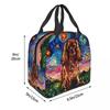 Ruby Dog Cavalier King Charles Spaniel Night Insulated Lunch Bag for Women Kids Portable Food Boxes Thermal Lunch Box Tote