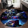 1PC Optimus-Prime Round Rug, Non-slip Chair Mat, Home Decor, Circle Carpet Perfect for Office, Bedroom, Living Room,Christmas gift