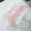 5Yards(4.5M)/lot 6cm Wide Pink Colored Thread/white Embroidery Lace Mesh Star Decoration Material