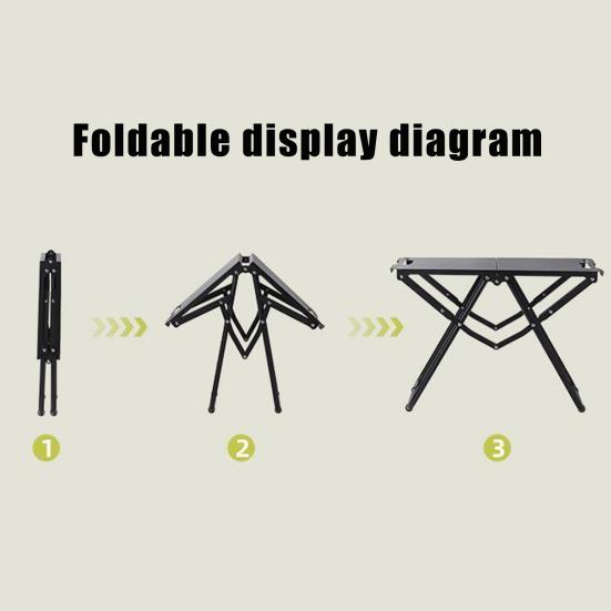 Портативный складной стол Легкий Прочный металлический каркас Складывающийся пополам стол Для улицы Кемпинга Туризма Бэкпэкинга Барбекю Тактический Складной стол