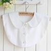 Модная женская рубашка с фальшивым воротником, белая, черная, с галстуком, винтажный съемный воротник, накладной воротник, лацкан, полурубашка, жилет, блузка, топ