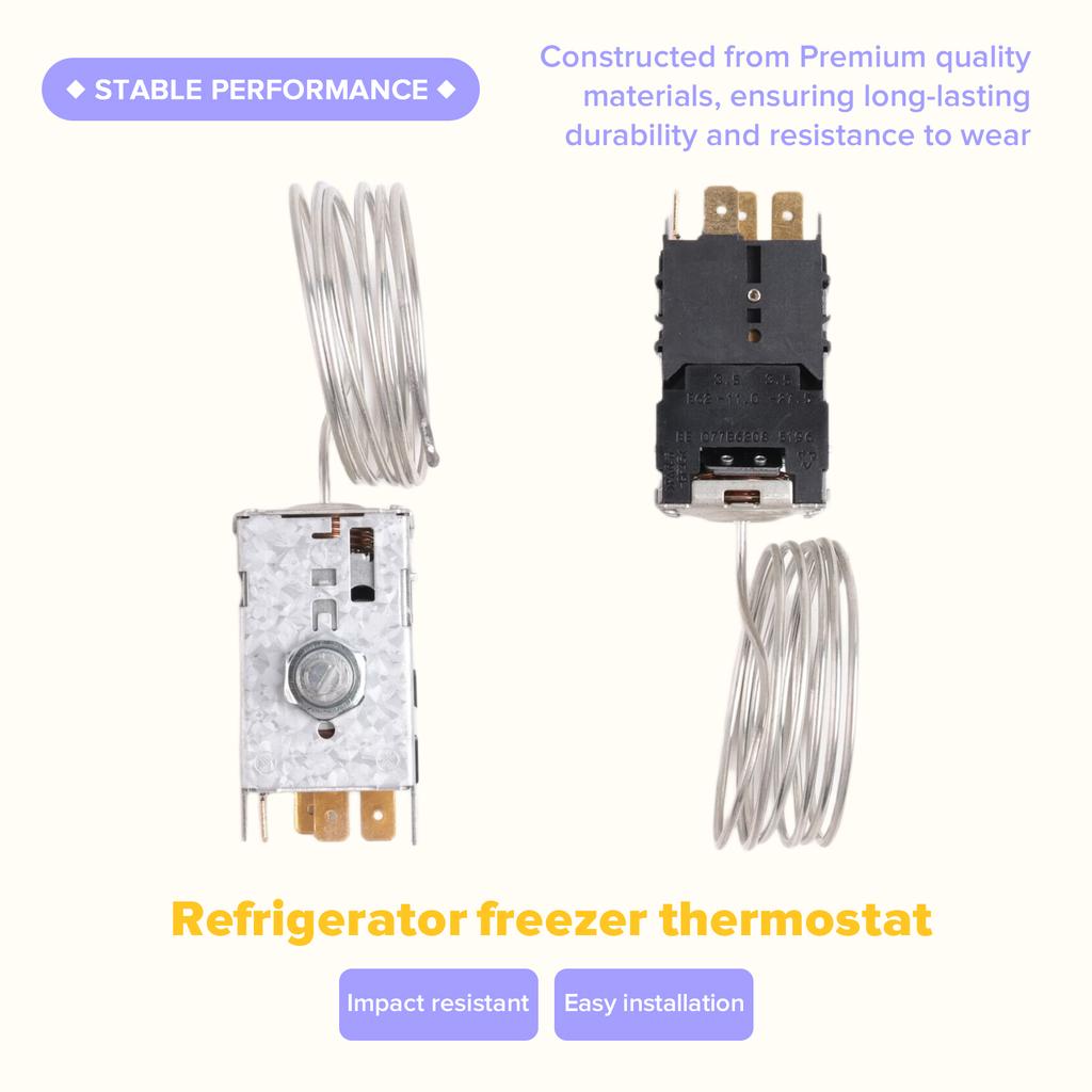 (ABZD) New 25T65 077B6208 Refrigerator Temperature Regulator, 988284 800382 Refrigerator Thermostat
