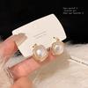 Women's French Baroque Double-Sided Pearl Earrings - Light Luxury Geometric Design Ear Clips