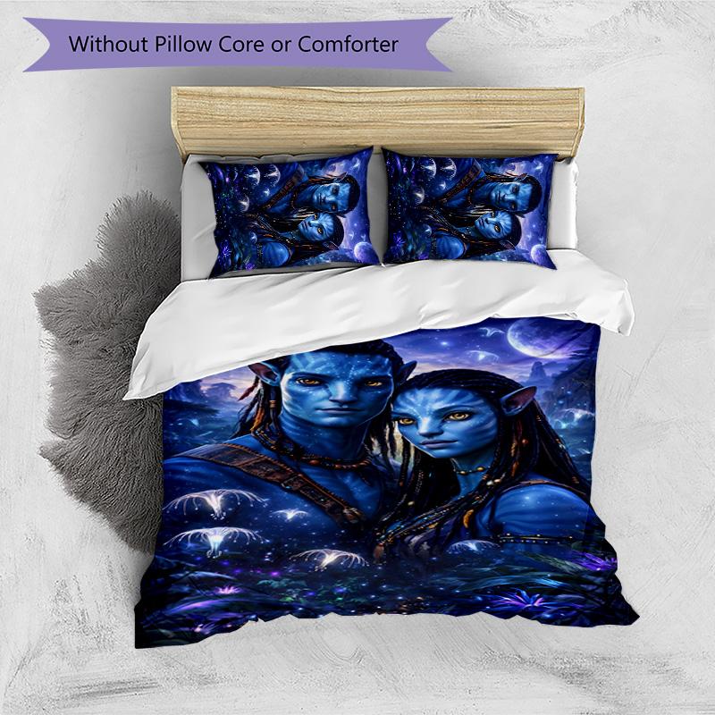 3pcs Avatar pattern bedding set duvet cover set includes duvet cover &pillowcases,perfect all season bedroom decoration&gift