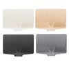 Silicone Drain Mat Heat-Resistant Sloped Design Rectangular Shape Kitchen Mat Nordic Style Dish Drying Mat