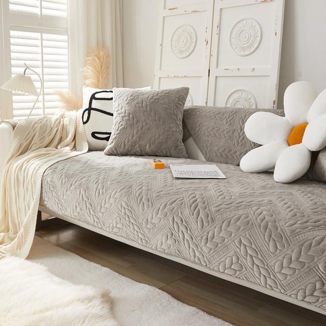 Утолщенный плюшевый чехол для дивана с цветочным узором, нескользящий коврик для домашних животных, детей, собак, диван, полотенце, коврик для гостиной, чехлы на подлокотники на спинку