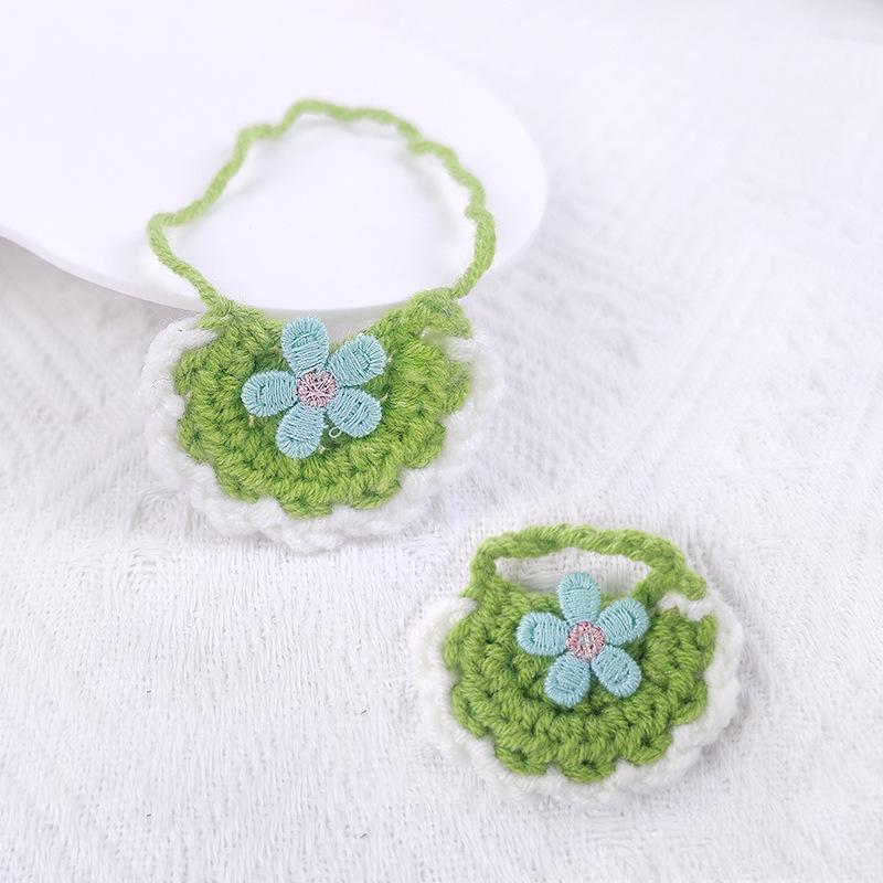 Thick Twist Stick Small Knitted Puppy Bib Apron Doll Accessory