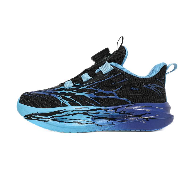 2026New rotating buckle children's sports shoes, breathable mesh design, for boys, suitable for summer, with anti-slip and shock-absorbing features
