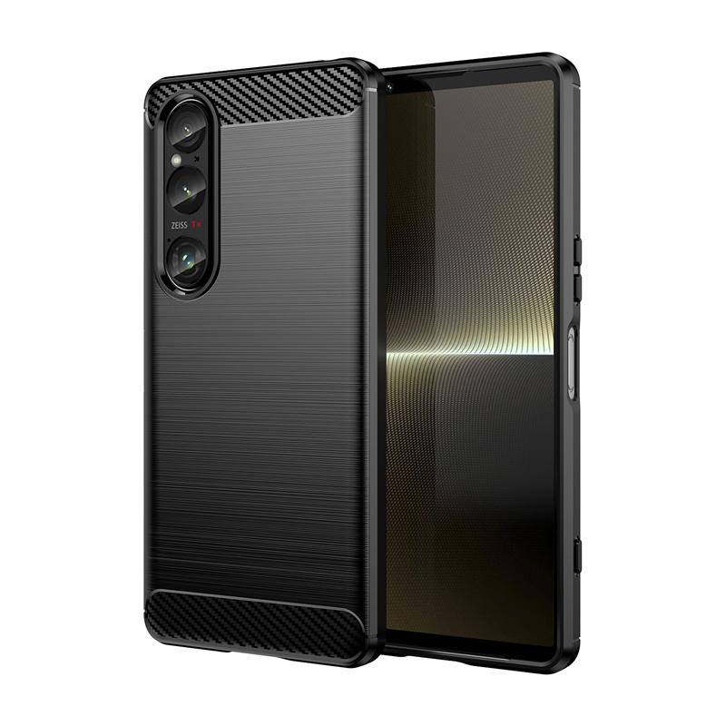 Гибкий чехол TPU для Sony Xperia 1 10 VI 1 10 5 V VI III Защитный чехол Противоударный текстурированный деловой чехол с полной защитой