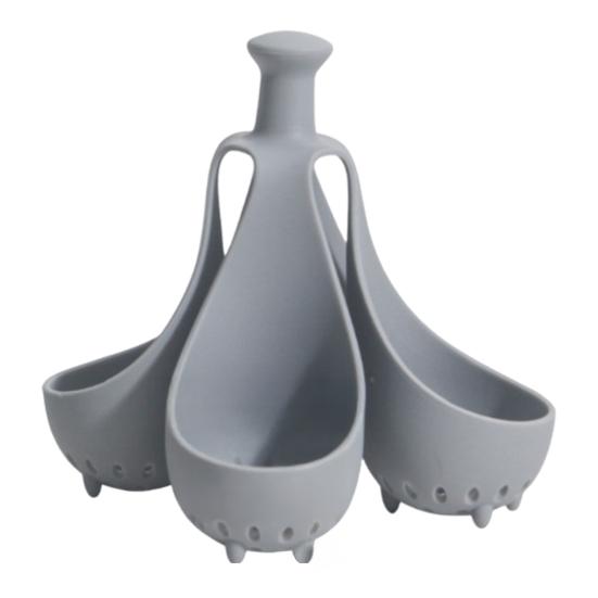 Silicone Egg Boiler Rack BPA-Free Egg Holder for Boiling Even Heating Draining