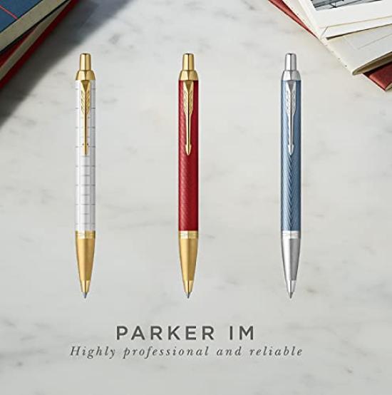 PARKER Ballpoint Pen IM Premium Blue Gray CT Medium Point Oil Based Gift Box Genuine Imported Product 2172750