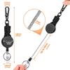 Heave Duty Badge Reels Retractable Keychain Badge Holders Reel Carabiner Badge Holder for Card Name Keychain