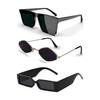 Sheomy Unisex Combo предлагает набор из 3 очков белого и черного цвета Candy MC stan Rectangle Retro Narrow Sunglasses Women and Men