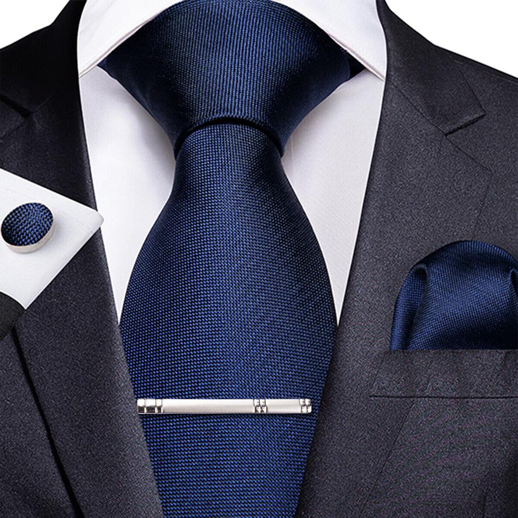 Slik мужские зажимы для галстука набор синий цветочный галстук карманные квадратные запонки свадебные 4 шт.