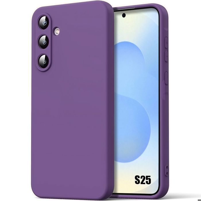 Case for Samsung Galaxy S25 - Soft Silicone Anti-Scratch - Dark Purple - BOOLING®