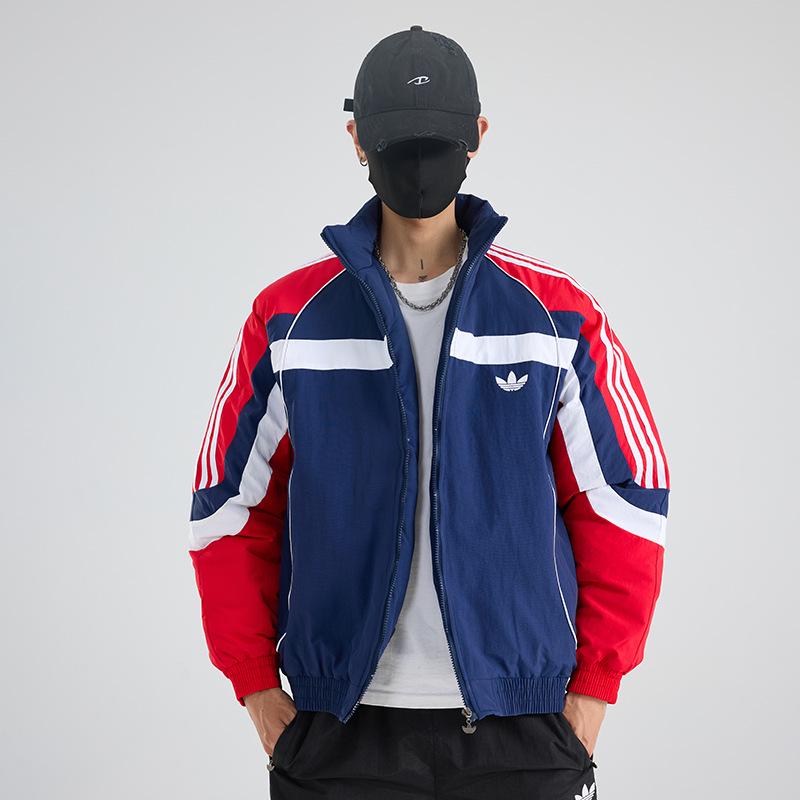 Men's 2025 Clover Embroidery Thick Winter Baseball Jacket