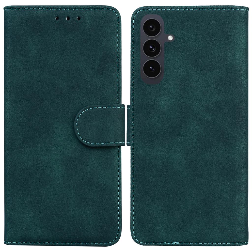 Чехол для Samsung Galaxy S25 FE Однотонный кожаный кошелек Чехол для телефона