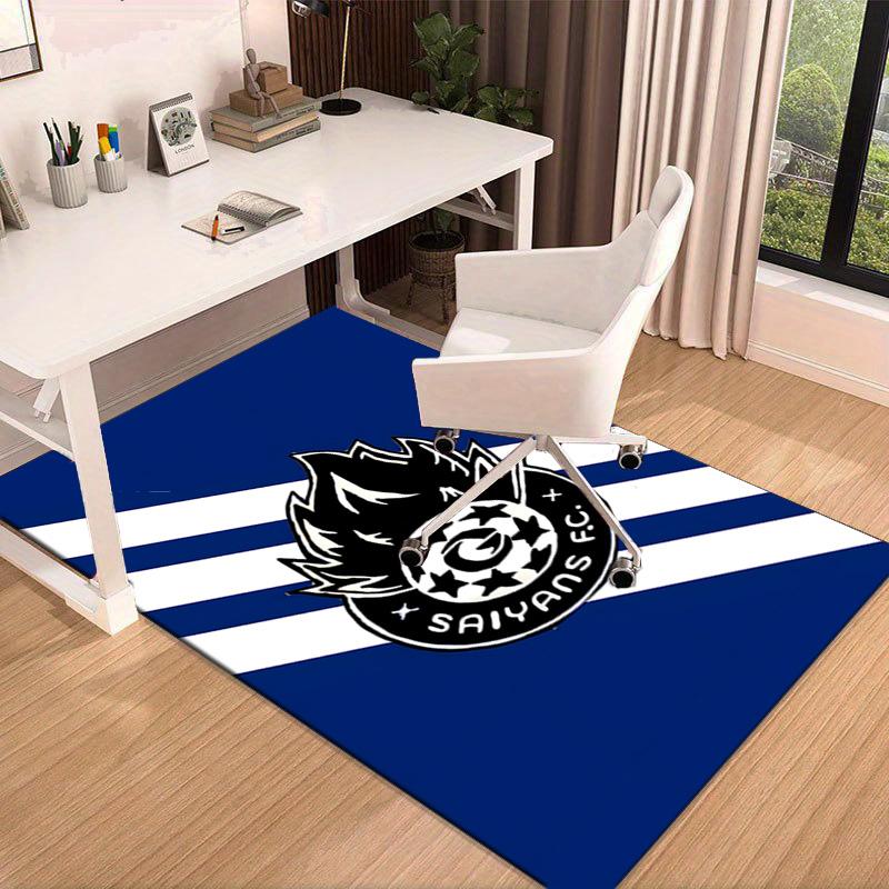 Flame Soccer Emblem Printed Area Rug for Office, Chair Rug, Decorative Carpet Floor Mat, Large Size Fan gifts Christmas gifts