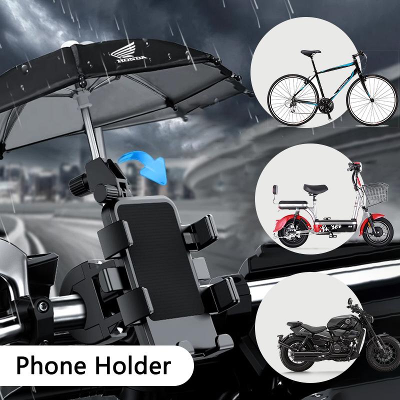 ARD1 360° Rotatable Motorcycle Umbrella Phone Holder Bicycle Moto Mobile Mounts for Honda NSS350 CB CBR PCX CB500X CB500F CB500X 500F