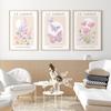 Pastel Flowers Posters Cute Butterfly Floral Prints Botanical Exhibition Wall Art Canvas Painting Modern Living Room Home Decor