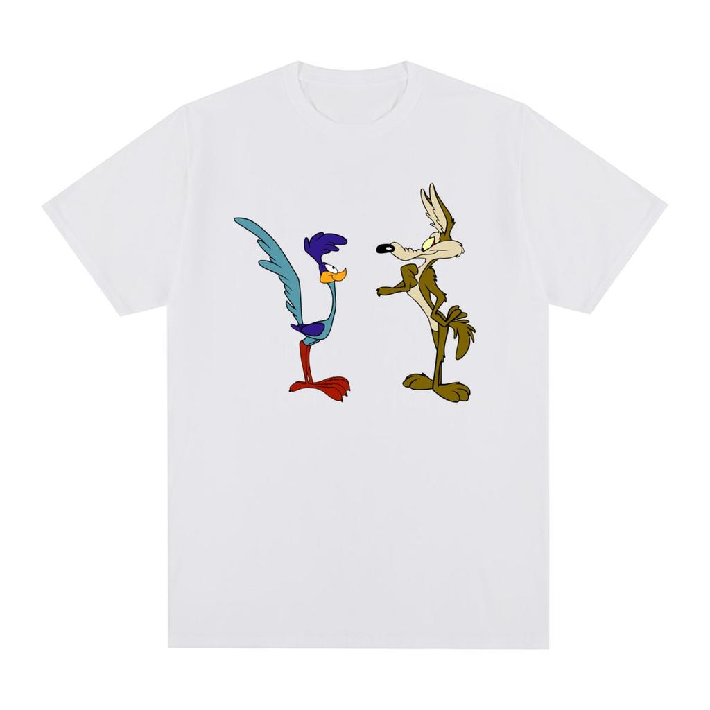 Wile E. Coyote and the Road Runner Adventures Vintage T-shirt Cotton Men T Shirt New Tee Tshirt Womens Tops