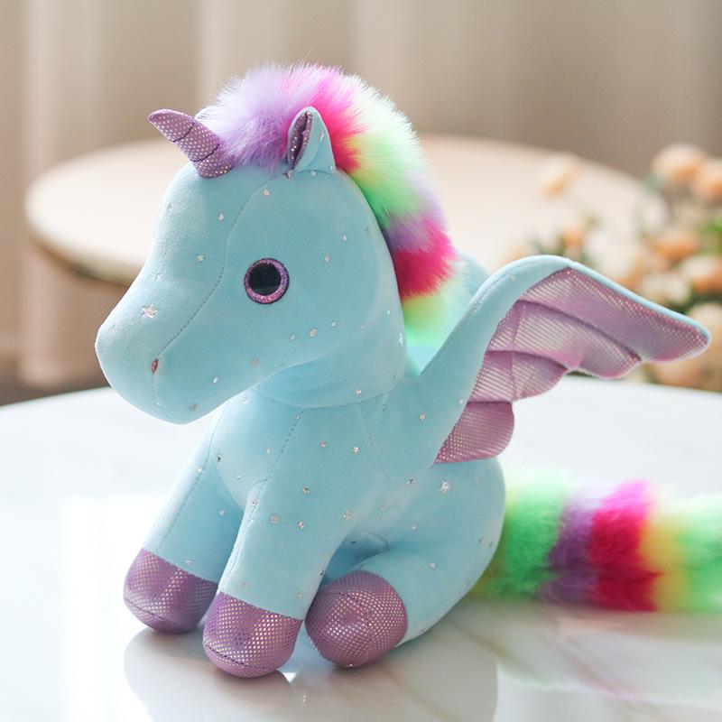 Plush Toy New Mascot Doll Gift Rainbow Starry Unicorn Plush Doll Toy Doll